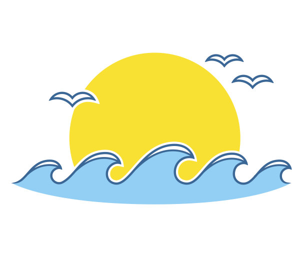 海浪和太阳图片下载