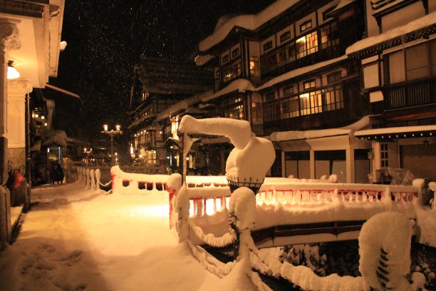 日本传统酒店(银山温泉)图片下载