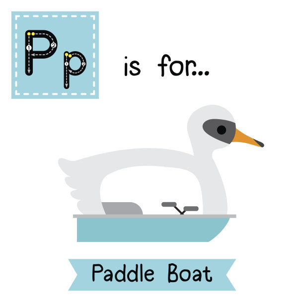 字母P跟踪。桨的船图片下载