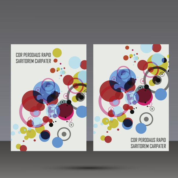 抽象的几何图像。设置在美丽的设计件。A4格式模板。矢量构图设计图片下载