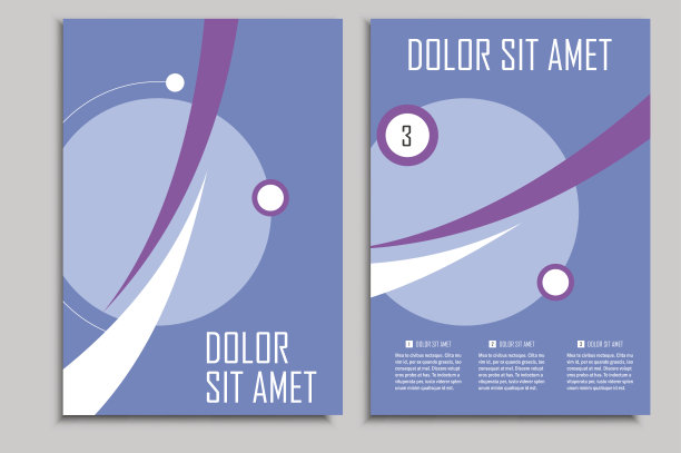 圆几何设计矢量宣传册模板演示，封面，书籍和业务文档图片下载