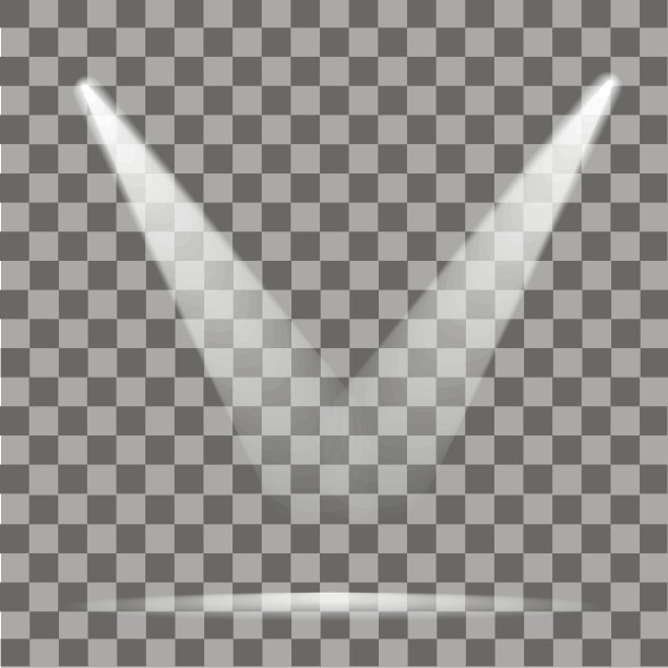 现场照明。冷光的效果。舞台照明聚光灯在透明的背景。矢量插图。图片下载