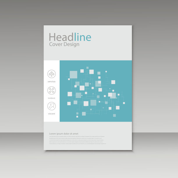 矢量宣传册抽象纹理与方块。设计背景图片下载