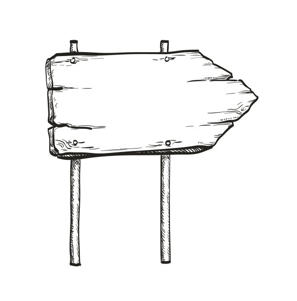 木牌水墨画图片下载