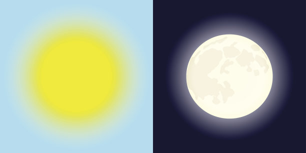 太阳和月亮素材图片
