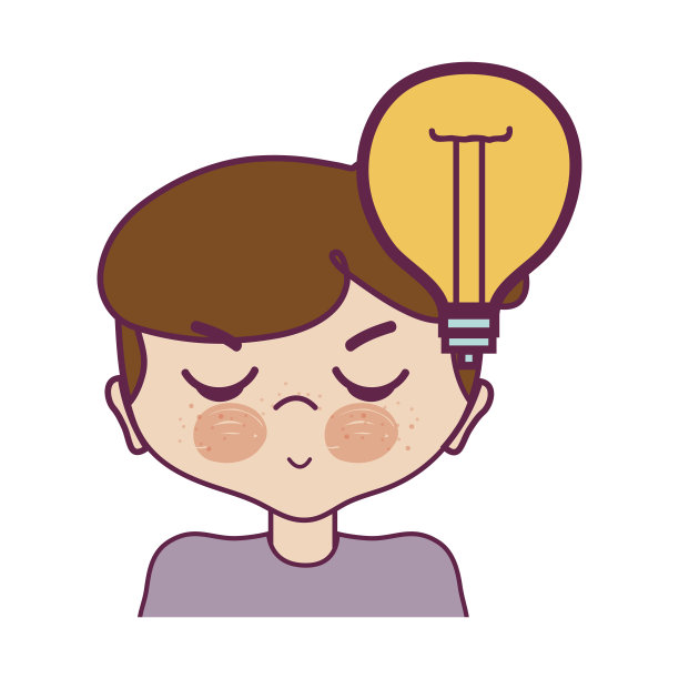 男孩的灯泡想法和发型设计图片下载