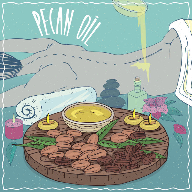 用于身体按摩的山核桃油图片下载