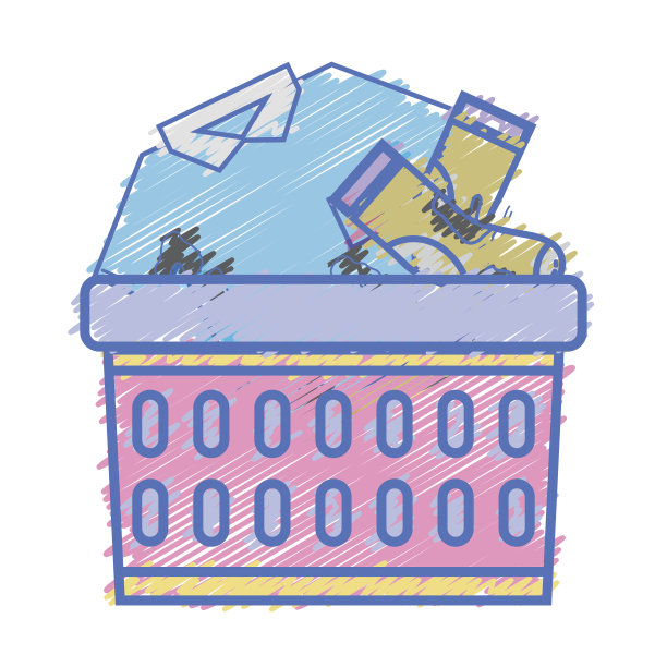 篮子设计，里面有脏衣服图片下载