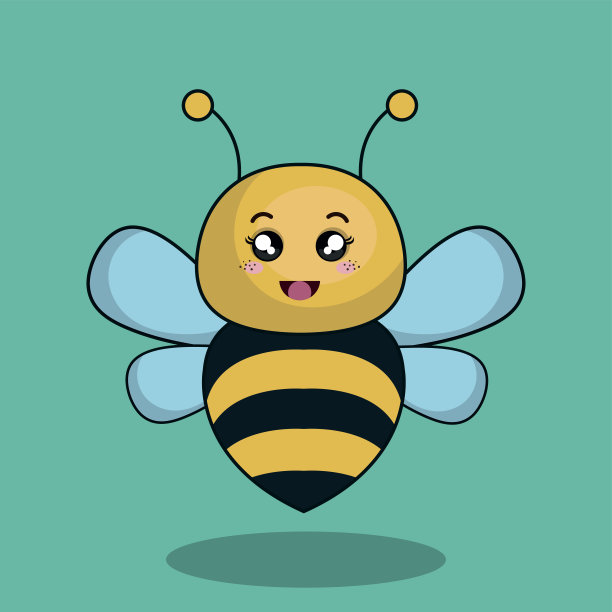 可爱的蜜蜂填充图标图片下载
