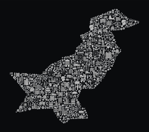 巴基斯坦建筑业矢量图标模式图片下载