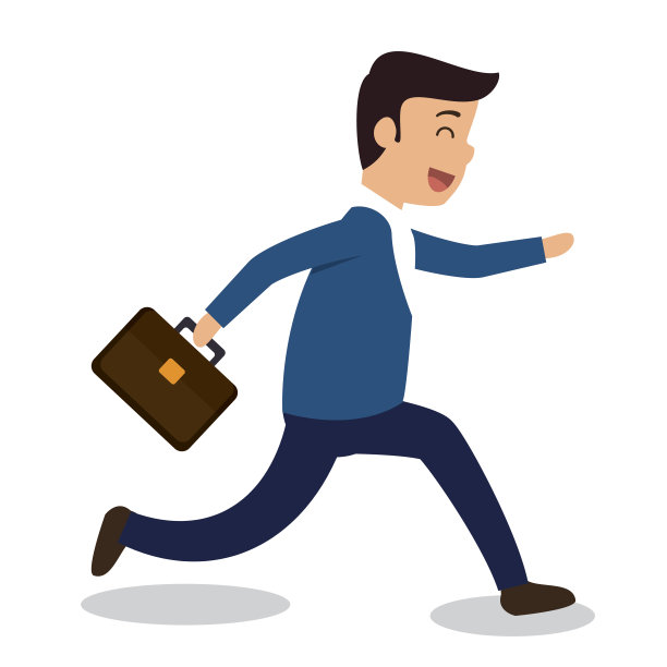 成功的商人与增长的图标图片下载