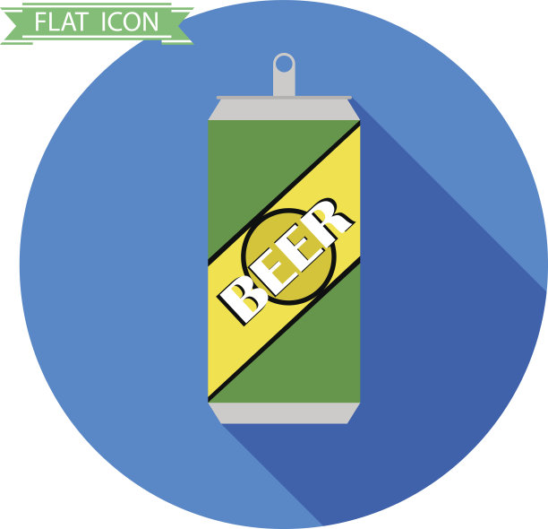 啤酒罐，啤酒罐的图标。图片下载