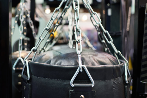 黑色皮革沙袋图片下载