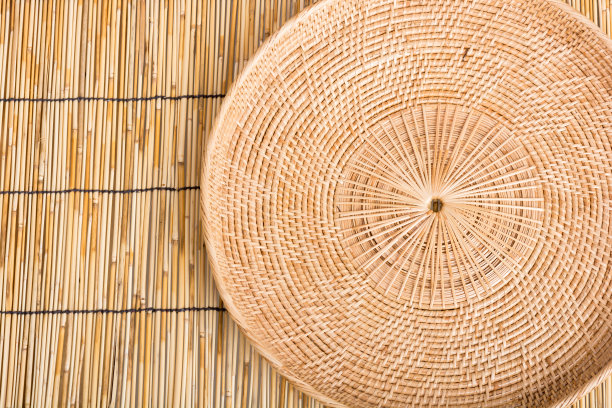 空藤篮或托盘图片下载