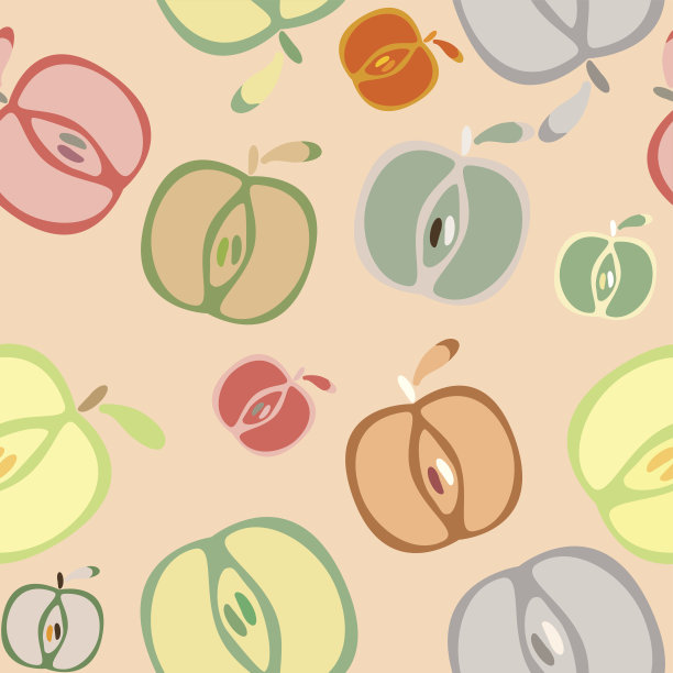 无缝的苹果背景图片下载