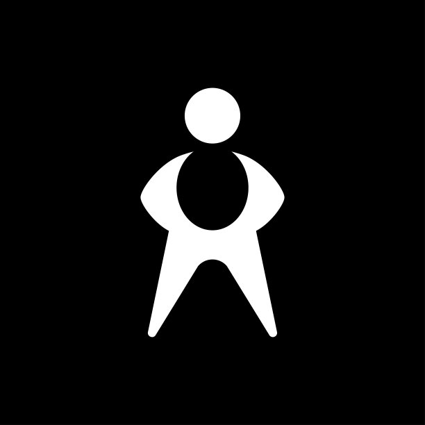 黑色背景上的男子形象。一个白人。孤立在黑色背景上。图标。矢量图图片下载