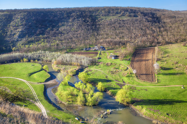 乡村鸟瞰图图片下载