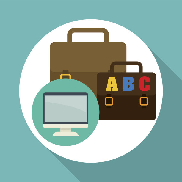 回到学校设计的平面插图，矢量图片下载