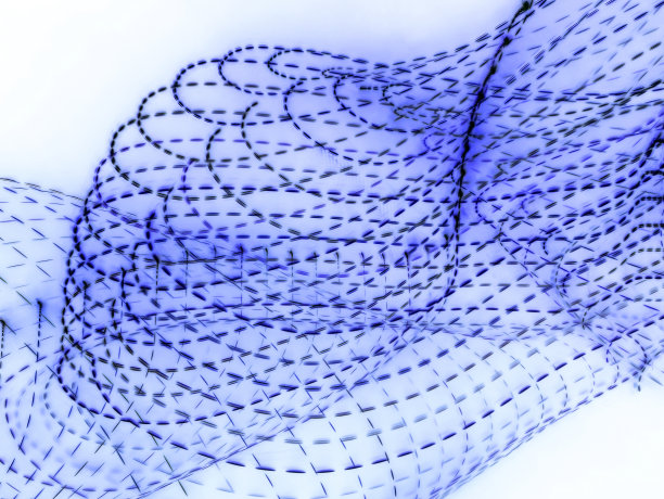 蓝色的虚线-光画图片下载