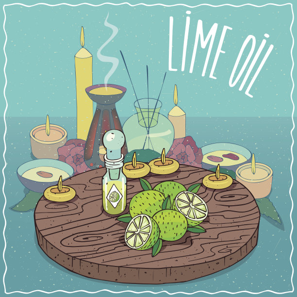 用于芳香疗法的石灰油图片下载