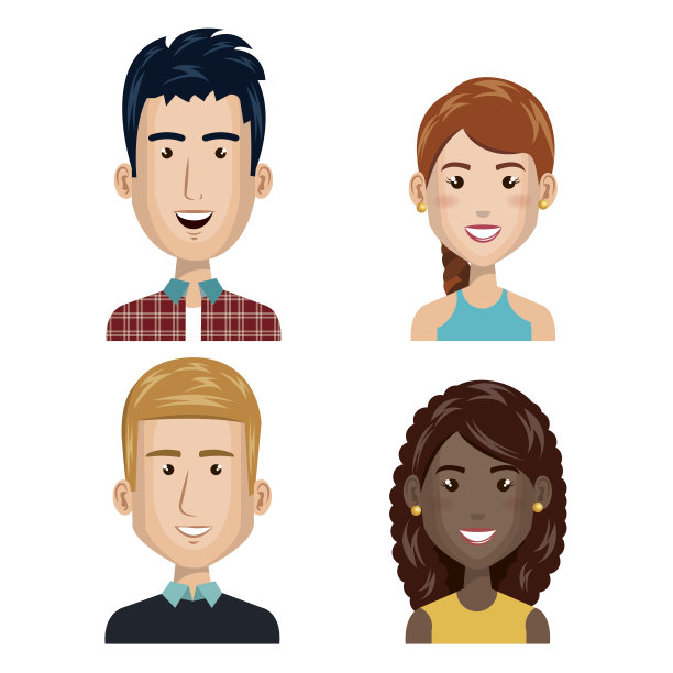 年轻人设置了虚拟形象图片下载