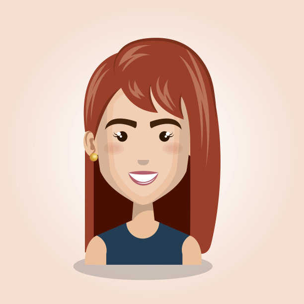 年轻女子化身孤立图标图片下载