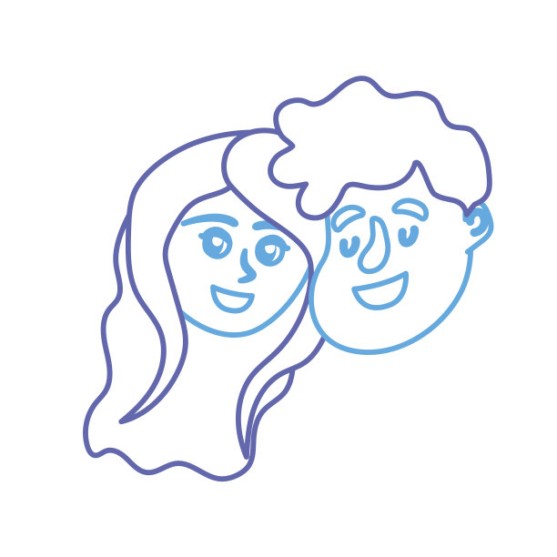 行幸福夫妻脸配发型设计图片下载