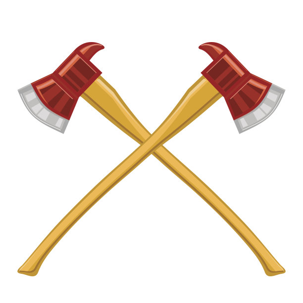 消防员交叉斧头图标图片下载