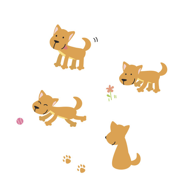 矢量插图的卡通狗图片下载