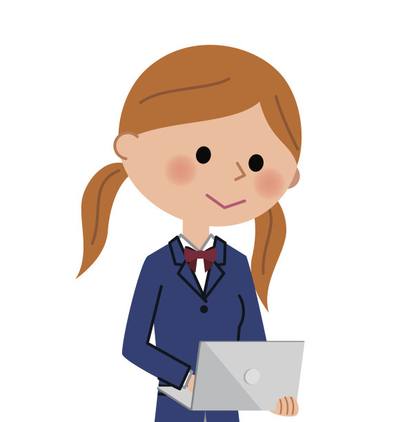 使用笔记本电脑的女学生图片下载