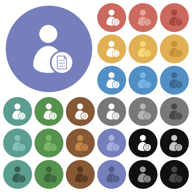 用户帐户属性圆平多色图标图片下载