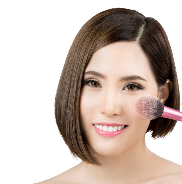 亚洲女性现在的面颊化妆图片下载