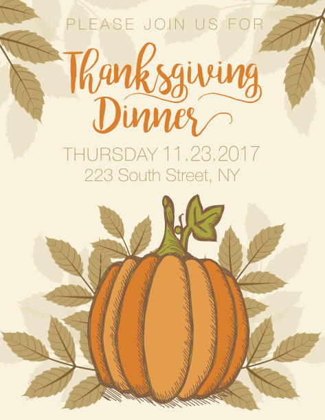 感恩节插画素材ID：310210536