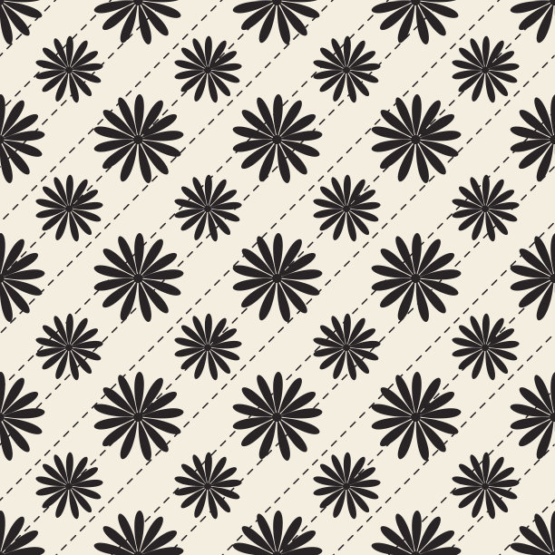 无缝单色花图案背景图片下载