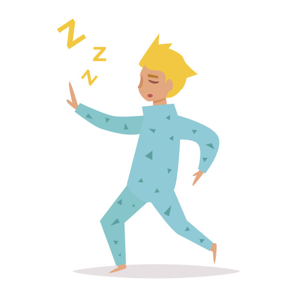 在梦中行走的男人，双手向前伸图片下载