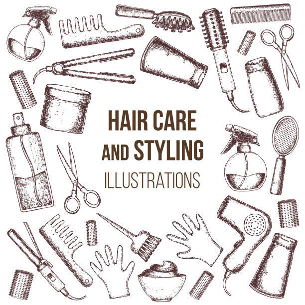 工具和护发产品图片下载