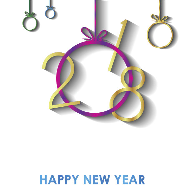 2018新年快乐背景。图片下载