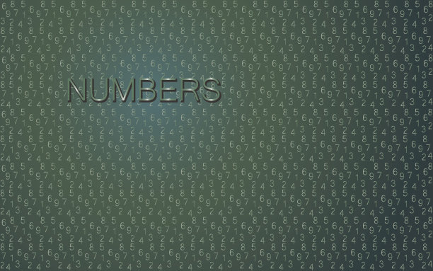 背景绿字数图片下载