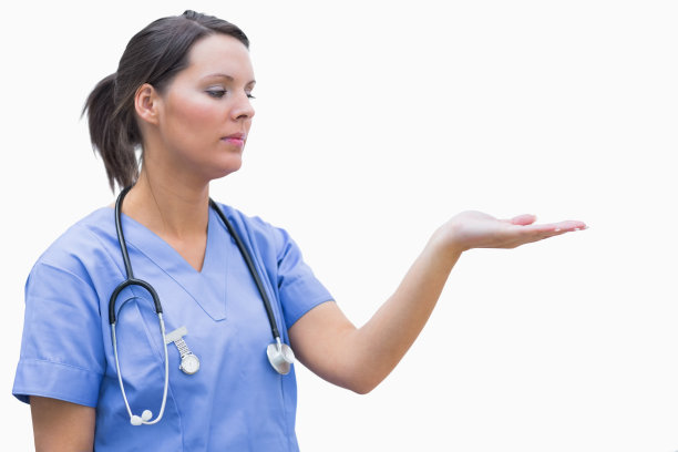 女外科医生摊开手掌图片下载