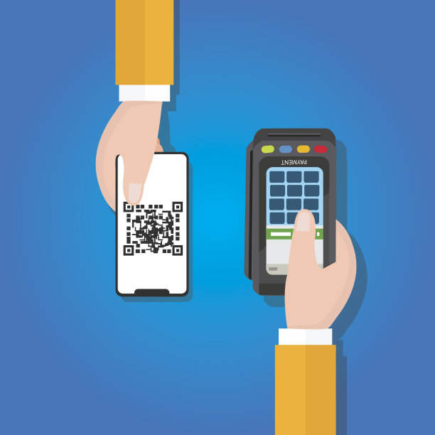 手机二维码支付方式电子交易手握图片下载