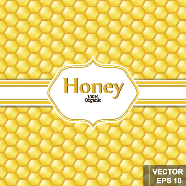 蜜蜂。美味健康的蜂蜜。一个卡通。为你的设计。素材图片