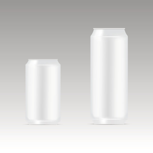 包装设计。模拟演示。一堆碳酸水。可口的饮料，可以柠檬水或啤酒。矢量插图。图片下载