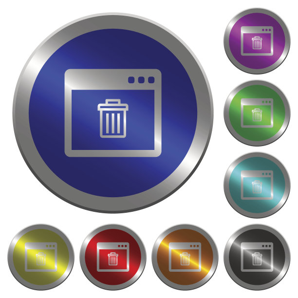 应用程序删除发光硬币一样的圆形颜色按钮图片下载