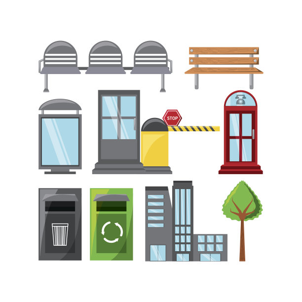 城市元素设计图片下载