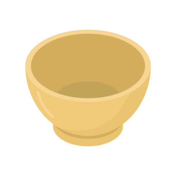 木制碗孤立。白色背景上的木纹盘。矢量图图片下载