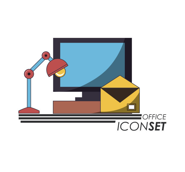 办公室图标集设计图片下载