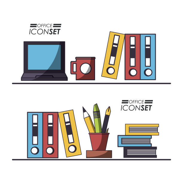 办公室图标集设计图片下载