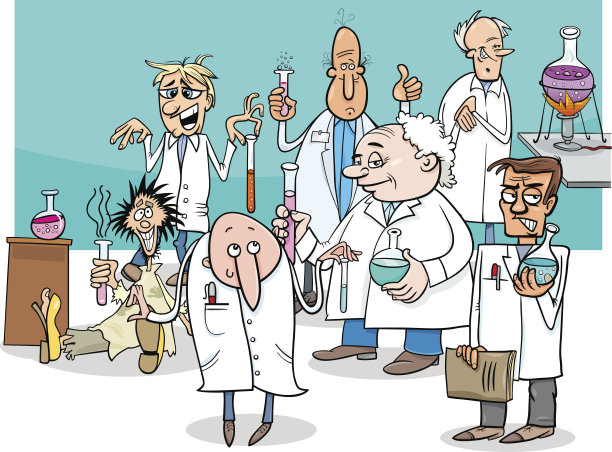 卡通科学家角色组图片下载