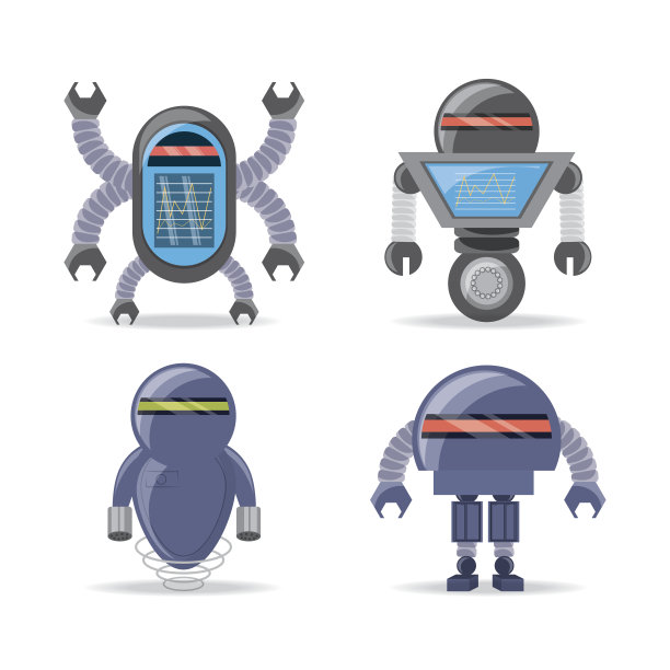 机器人卡通组设计图片下载