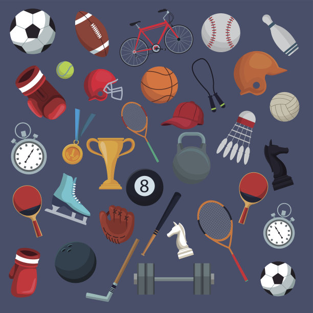 色彩背景与集合元素运动图片下载